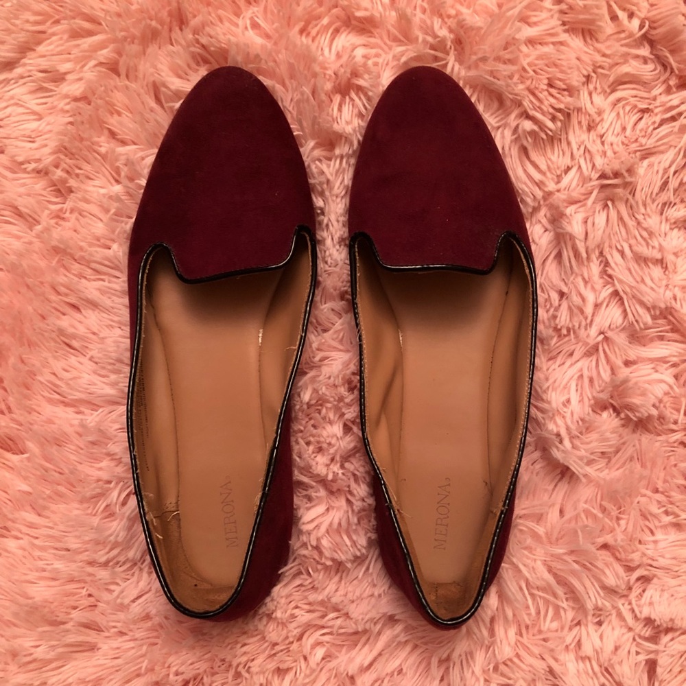 Maroon Flats with Black Lining